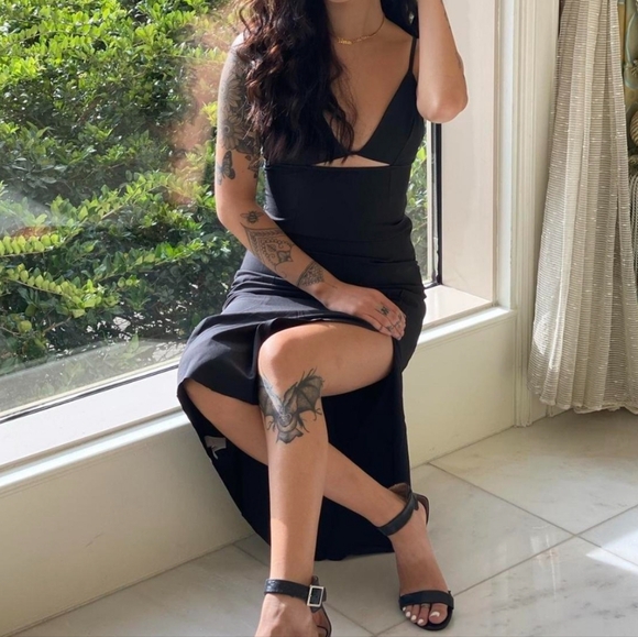 NWT Zara Cutout Front Linen-Blend Dress, Size XS - Picture 5 of 9